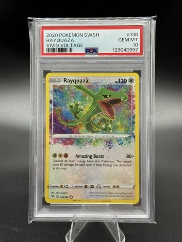 PSA10 - Rayquaza Amazing Rare - GEM MT - Vivid Voltage - 138/185 - Pokemon TCG