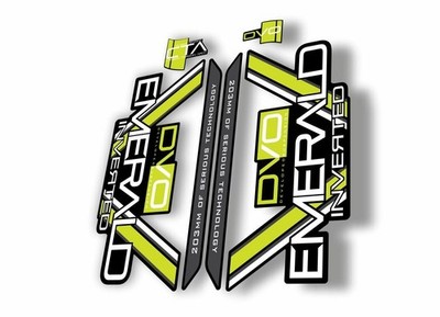 DVO 2016 SMARAGD 27,5 - 29 Gabel Federung Aufkleber Decal Kit selbstklebend...