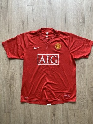 Manchester United Heim Fußballtrikot 2007/2008 Erwachsene Medium Nike Authentic AIG