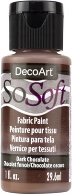 SoSoft Fabric Acrylic Paint 1oz Dark Chocolate
