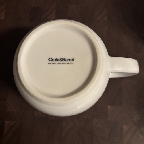 4 Crate & Barrel klassisch weiß Porzellan Kaffee 12 Unzen Becher Tassen Monno-Bangladesch - Bild 6 von 6