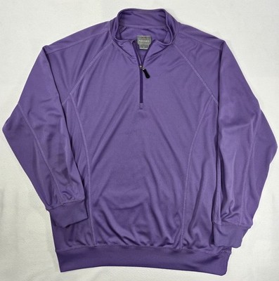 Fennec 1/4 Zip Long Sleeve Pullover Golf Shirt Men's Size L Lavender/Purple 