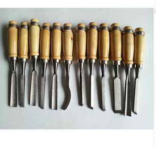 Carpenter Carpentry Woodcarving Woodwork Full Complete Chisel Knife Tool Set 