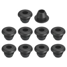 38Pcs Rubber Grommets, 4mm ID 6mm Drill Hole Hollow Firewall Hole Plugs, Black