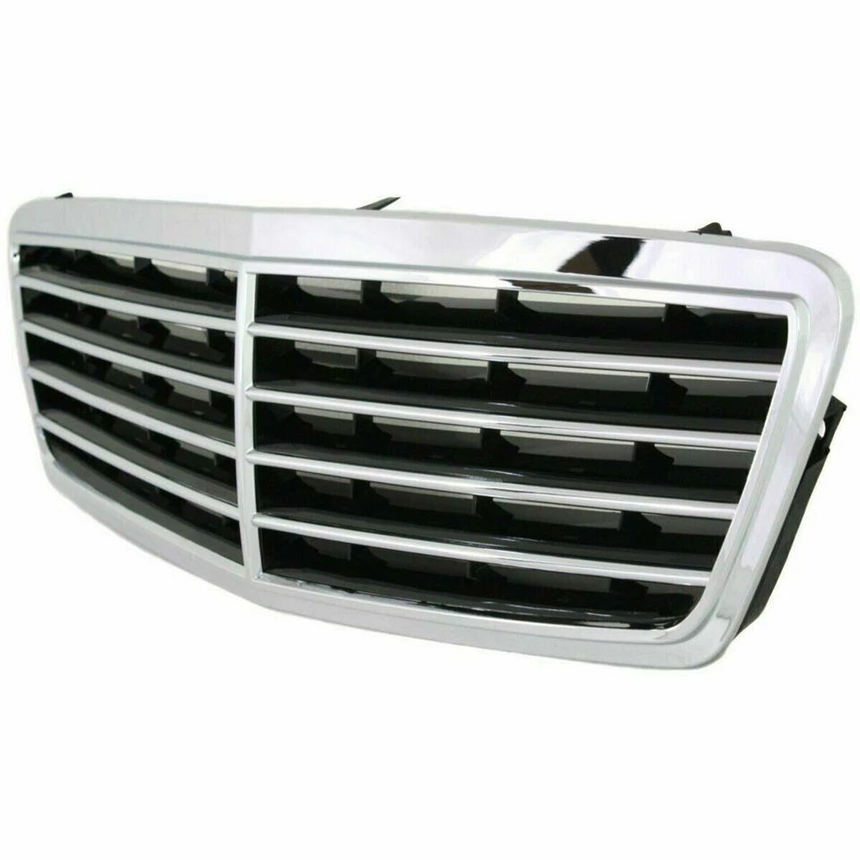 Chrome Black Grille For 2001-2007 Mercedes Benz C-Class Sedan Wagon MB1200143 Foto 2 de 4