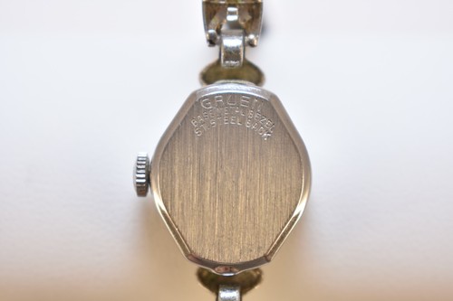 Vintage Ladies Gruen Precision watch 17j, 2 real diamond accents, not running - Picture 5 of 7