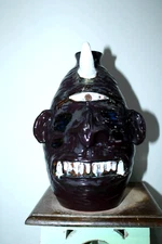 brian wilson  (CHUNKY)   face jug, pottery, folk art 12'' tall x 9'' wide