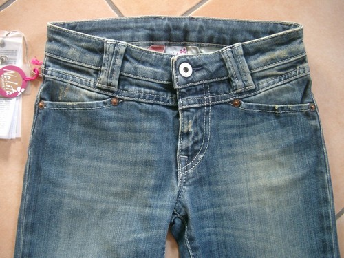 (152) Nolita Pocket Girls used look Jeans Hose mit Nieten zum Umschlagen gr.164 - Bild 3 von 5