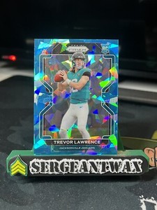 TREVOR LAWRENCE 2021 PANINI PRIZM FOOTBALL #331 BLUE CRACKED ICE ROOKIE RC /99