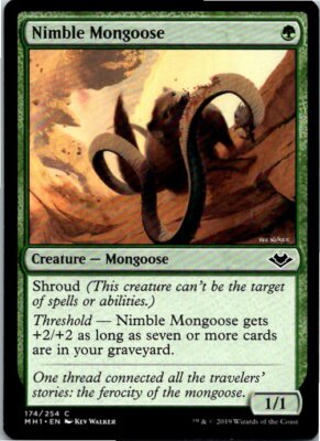 Nimble Mongoose Magic The Gathering Modern Horizons Card Mint X1