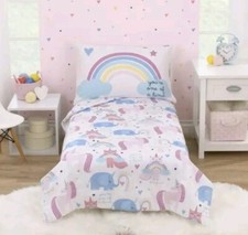 Parents Choice 3-Piece Girl's Pink Unicorn Love Heart Toddler Bedding Set New