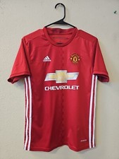 Adidas T-Shirt Manchester United & Chevrolet Logo "POGBA" # 6 Red SMALL 