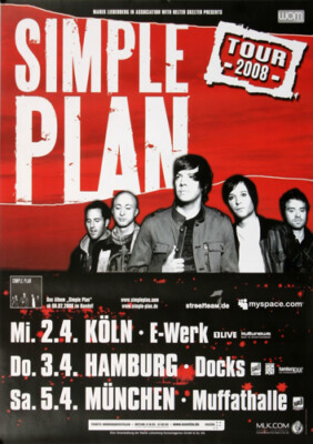Simple Plan - When Im Gone, Tour 2008 | Konzertplakat | Poster