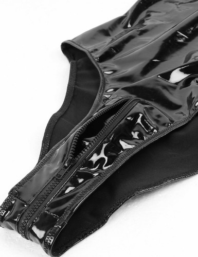 Sexy Damen Offen Brust Body Neckholder Bodysuit Lackleder Dessous Unterwäsche - Bild 36 von 61
