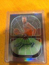 2019-20 Panini Obsidian Galaxy Etch Green /25 Bogdan Bogdanovic Auto Atl Hawks