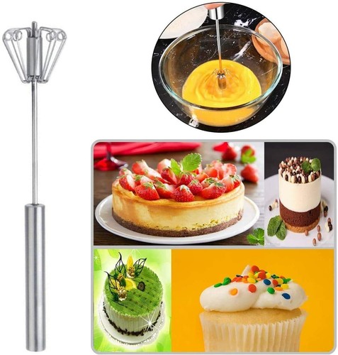 Stainless Whisks, Hand Push Egg Beater Mixer, Easy Use and Save Much Energy - Picture 5 of 5