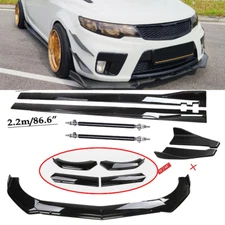 Front Bumper Lip Spoiler Chin Splitter For Kia Forte Koup Glossy Black Body Kits