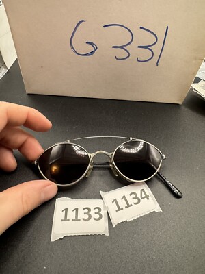 Vintage Revolution Eyeglass Frame Clip On Sunglasses Re033 47-20 Antique Pewter