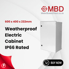Weatherproof Electric Cabinet IP66 Rated (600 x 400 x 232mm)