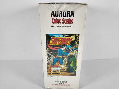 1974 Aurora Comic Scenes Superboy Model Kit # 186 ~ Sealed Box ~ Box Crease - Picture 5 of 10