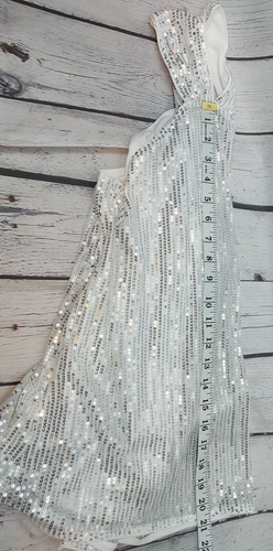 Grace Karin Silver Sequin Sleeveless 2 Piece Pants Outfit NWT, Sz. M - Picture 9 of 12