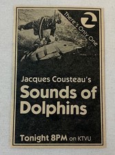 1980 small KTVU tv ad~ Jacques Cousteau SOUNDS OF DOLPHINS