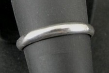 Ring Silver Band Smooth Simple Stackable 925 Sterling Size 8.75 Band Ring