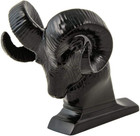 <!--F#f_0-->GG Grand General 48050 Matte Black Powder Coated Ram'S Head Hood Ornament<!--F/-->