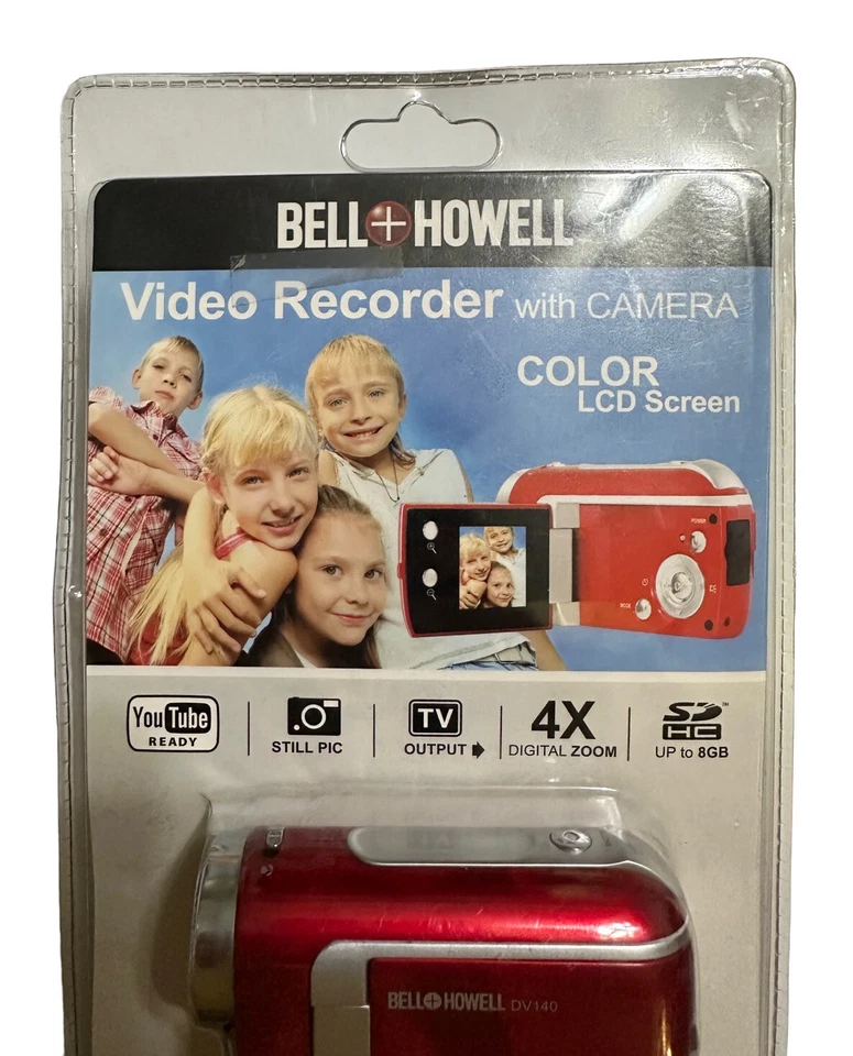 Retro Bell + Howell DV140 Video Cam Corder/Recorder Red BRAND NEW SEALED! - Image 3 of 4