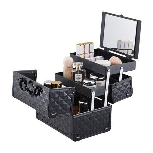 Aluminium XL Large Storage Beauty Box Make up Nail Jewelry Cosmetic Vanity Case - Picture 96 of 96