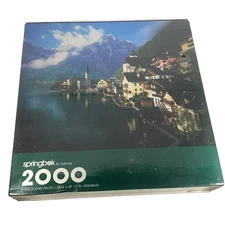 SPRINGBOK 2000 pc PUZZLE "ALPINE HAMLET" HALLSTATT AUSTRIA VINTAGE NEW & SEALED