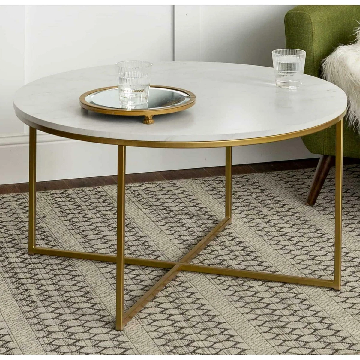 Silver orchid helbling modern cheap round side table
