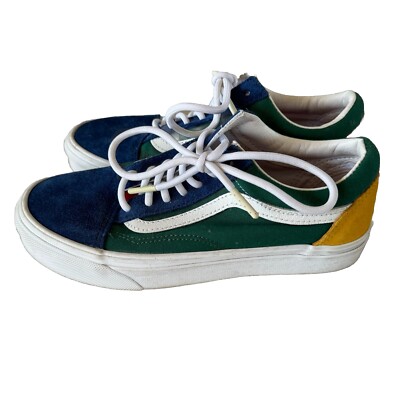 VANS Old Skool Yacht Club Blue Yellow Red Green Skate Shoes