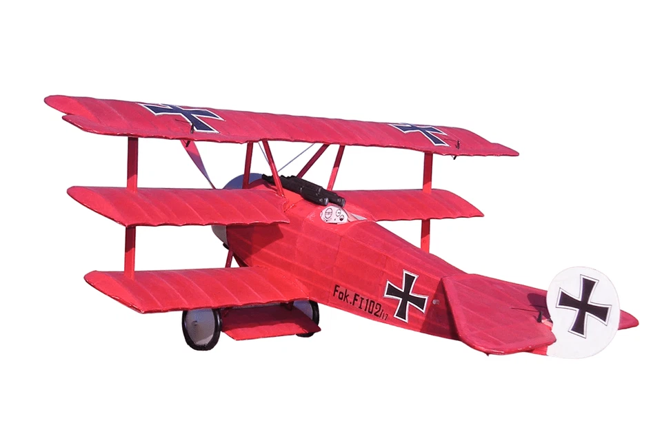 Guillow's Aereo Balsa Fokker DR-1 Triplane tagliato al laser Scala: 1/16 - Immagine 3 di 4