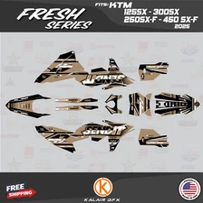 Graphics Kit for KTM 4-Stroke 250SX-F 350SX-F 450SX-F (2025) Fresh - TAN
