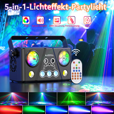Laser Projektor Lichteffekt RGBW 5in1 LED DMX Strobe Beam Bühnenlicht Halloween