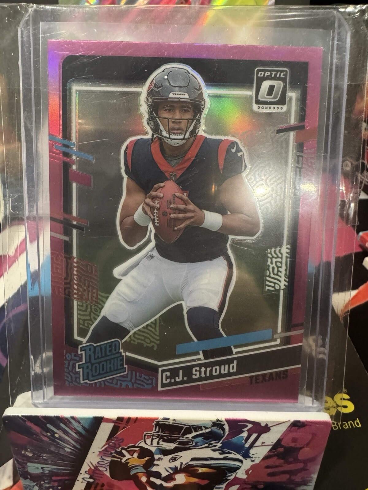 2023 Panini Donruss - Rated Rookie Optic Preview Pink Prizm #339 C.J. Stroud RC