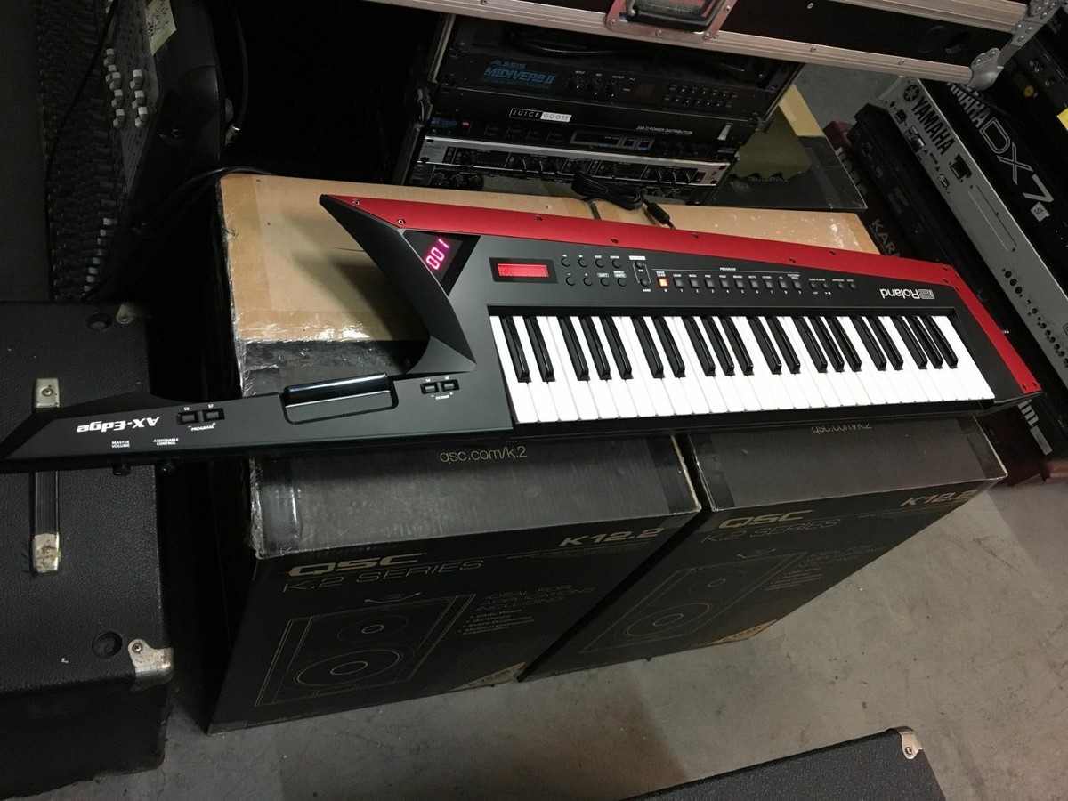 Roland AX-Edge Red/BLACK Keytar with White keys keyboard