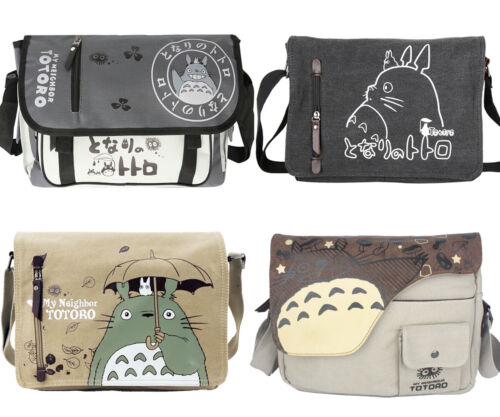 Anime Totoro Cute Canvas Bag Messenger Shoulder Bag Satchel Kids Bag Anime Gifts - Afbeelding 1 van 17