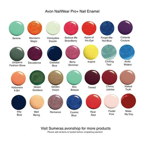 Various Nail Enamels Avon Nail Wear Pro+ Various Shades Free P&P