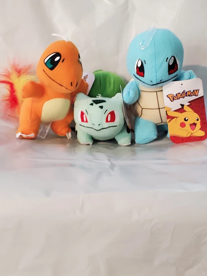 Official Licensed Pokemon Squirtle Bulbasaur and Charmander Plush Stuffed Toy - Image 4 of 4