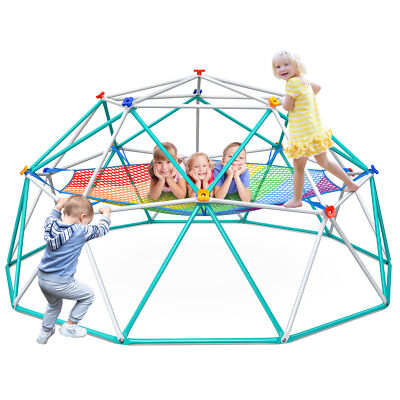 10FT Dome Climber Canopy Jungle Gym Climbing Net for Kids Outdoor Monkey Bars