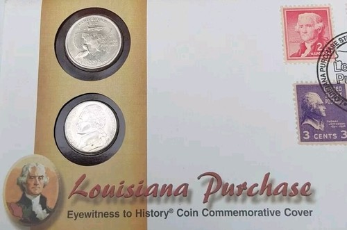 US Mint LOUISIANA PURCHASE COLLECTION 2002 D Quarter & Nickel Original Pack - Picture 3 of 4