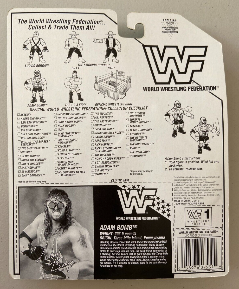WWF Hasbro Green Card Adam Bomb Wrestling Figure WWE Brian WWF Hasbro Green Card Adam Bomb Wrestling Figure WWE Brian
