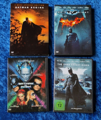 Batman begins the dark knight rises & Robin 4 DVD´s