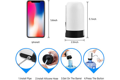 Dispenser Acqua Elettrico Per Boccioni - Ricarica USB, Portatile Per Casa, Ufficio, Campeggio - Foto 5