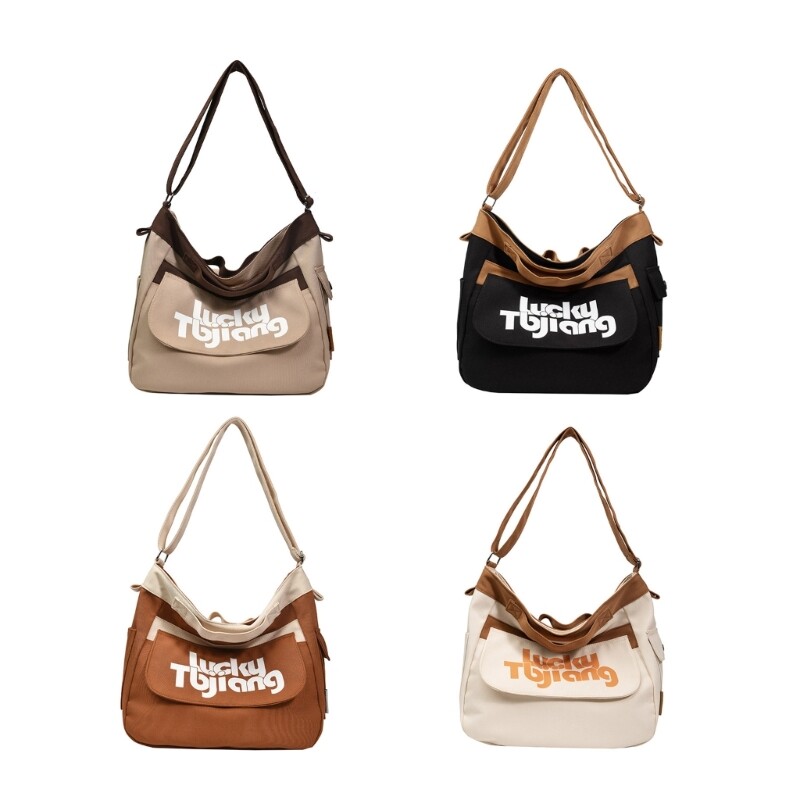 Convenient and Fashionable Canvas Shoulder Bag Handbag for Travel Enthusiasts