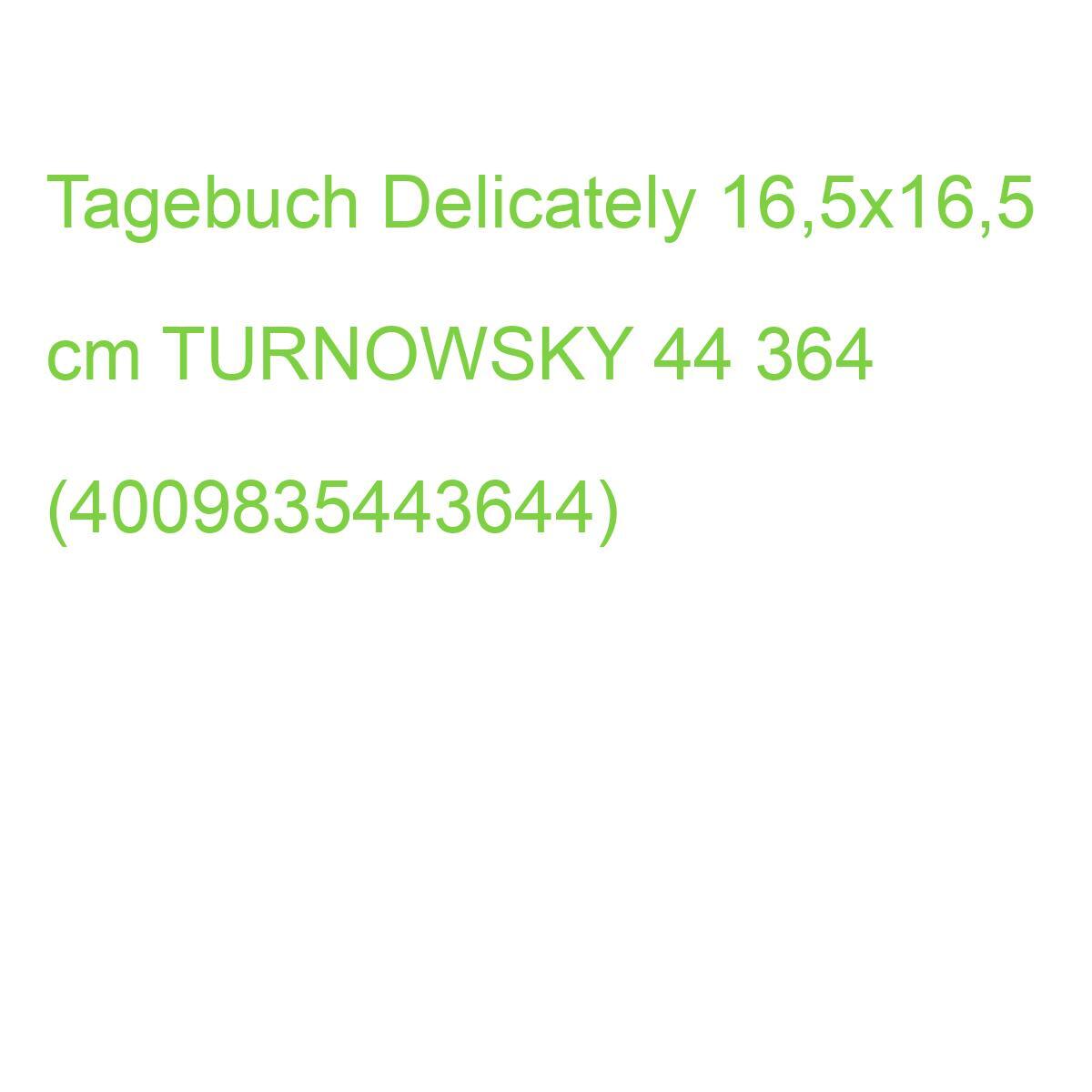 2 X Turnowsky Tagebuch Delicately - 16, 5 X 16, 5 Cm.