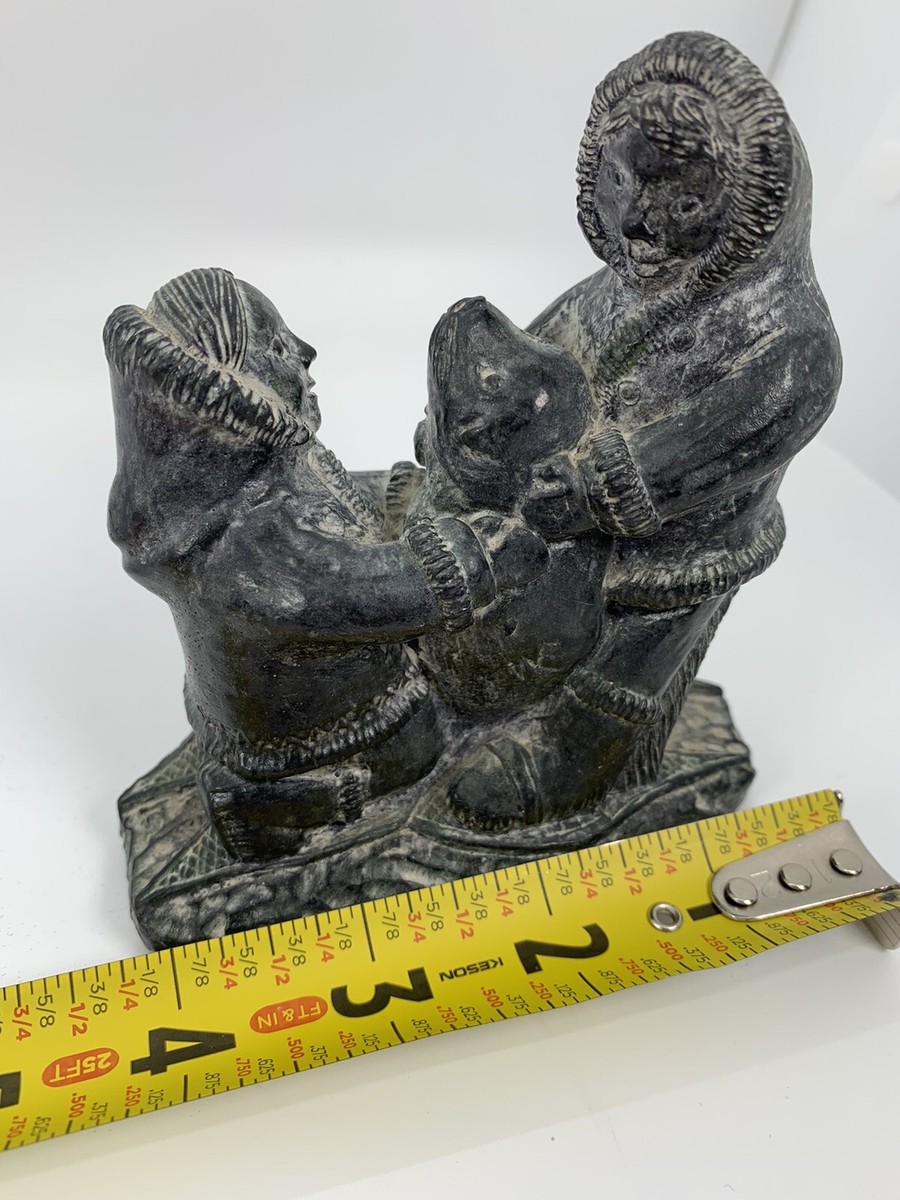 1993 Signed Soapstone 幾何学彫刻 天然石オブジェ 置物 s-l1200.jpg