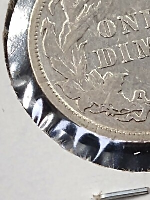 1889 P SEATED LIBERTY SILVER DIME COIN VARIETY FS-801 DDR Double Die VF Details